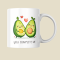 You Complete Me Avocado Mug - Cute Couple Coffee Cup | Romantic Gift