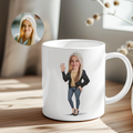 Caricature Mug – Glam Girl 💃☕