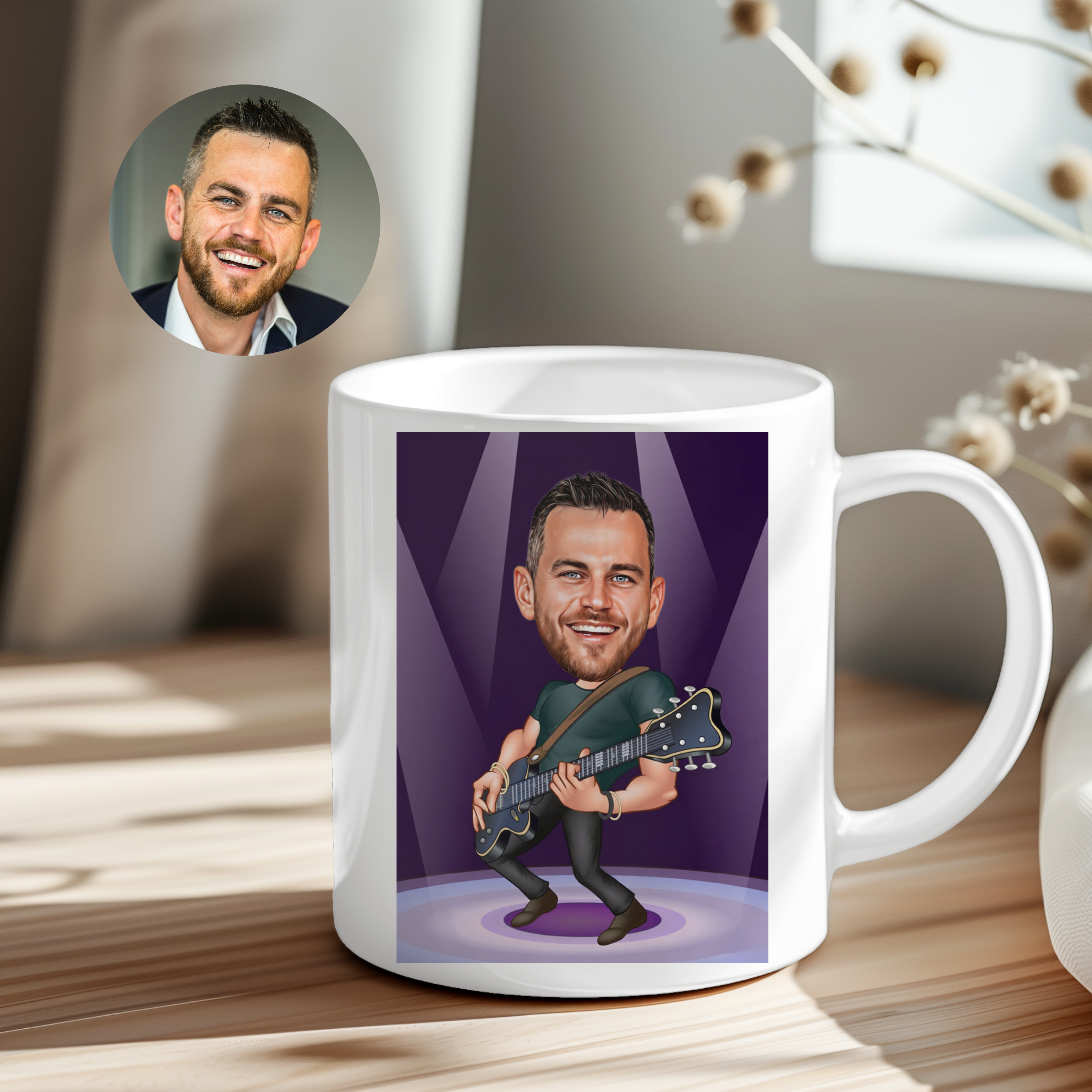 Caricature Mug – Rock Star 🎸⭐