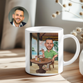 Caricature Mug – Beach Vibes 🏖️🍹
