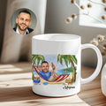 Caricature Mug – Hammock Life 🏕️🍹