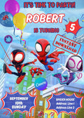 Editable Spidey and Friends Birthday Invitation (Digital Download)