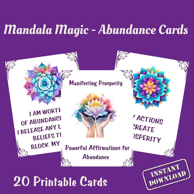 Affirmation Abundance cards