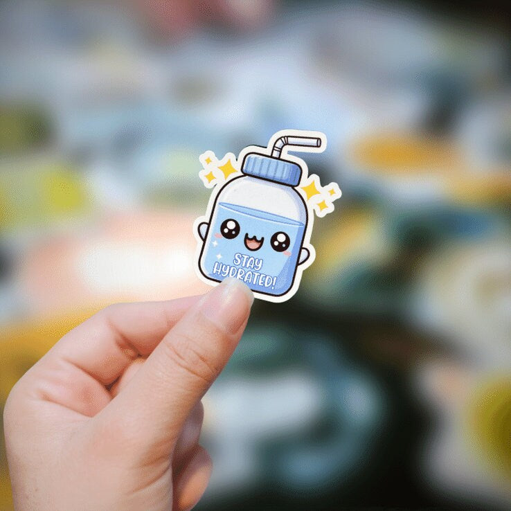 cute kawaii stickers Inspirational Sticker - Motivational Reminders for Daily Joy and Self-Care - kawaii - cute- stickers weather-resistant