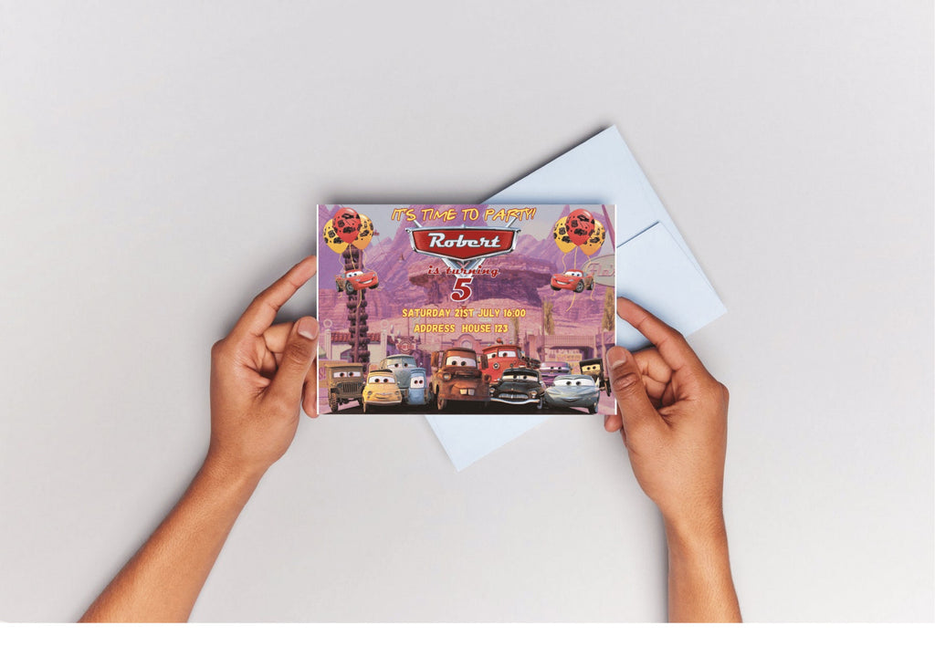 Lightning McQueen Birthday Invitation Printable | Editable Cars Party Invite | Digital Download