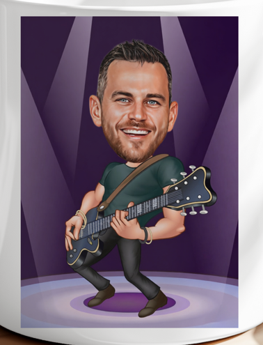 Caricature Mug – Rock Star 🎸⭐