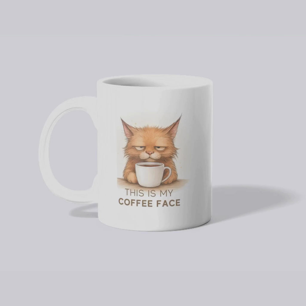 This Is My Coffee Face - Funny Grumpy Cat Mug | Sarcastic Coffee Lover Gift