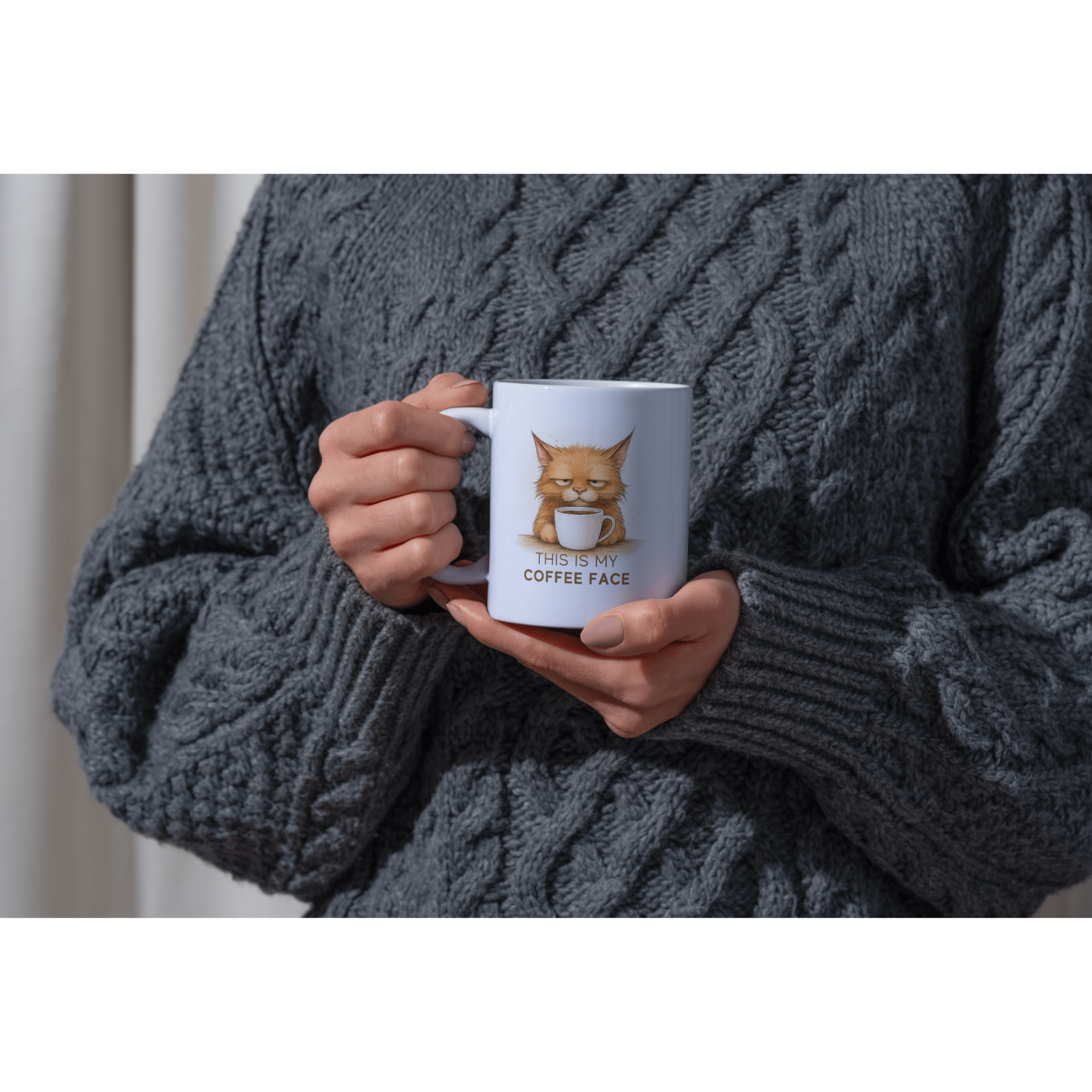 This Is My Coffee Face - Funny Grumpy Cat Mug | Sarcastic Coffee Lover Gift